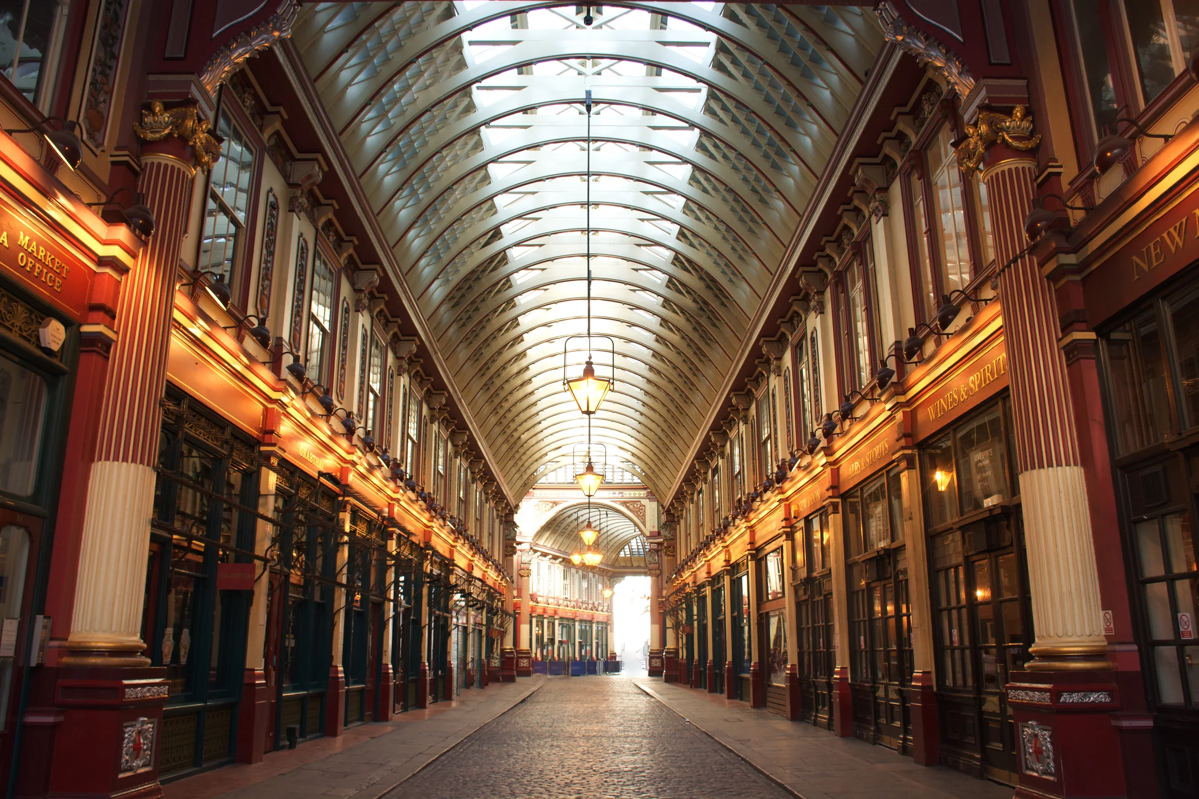 Leadenhall Market interior in the City of London